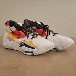 Nike - Air Jordan Zoom ‘92 White Black Siren Red Basketball Sz 5.5
